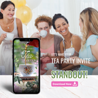 Digital Tea Party Invitation Template