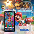 Editable Mario Galaxy birthday invitation printable