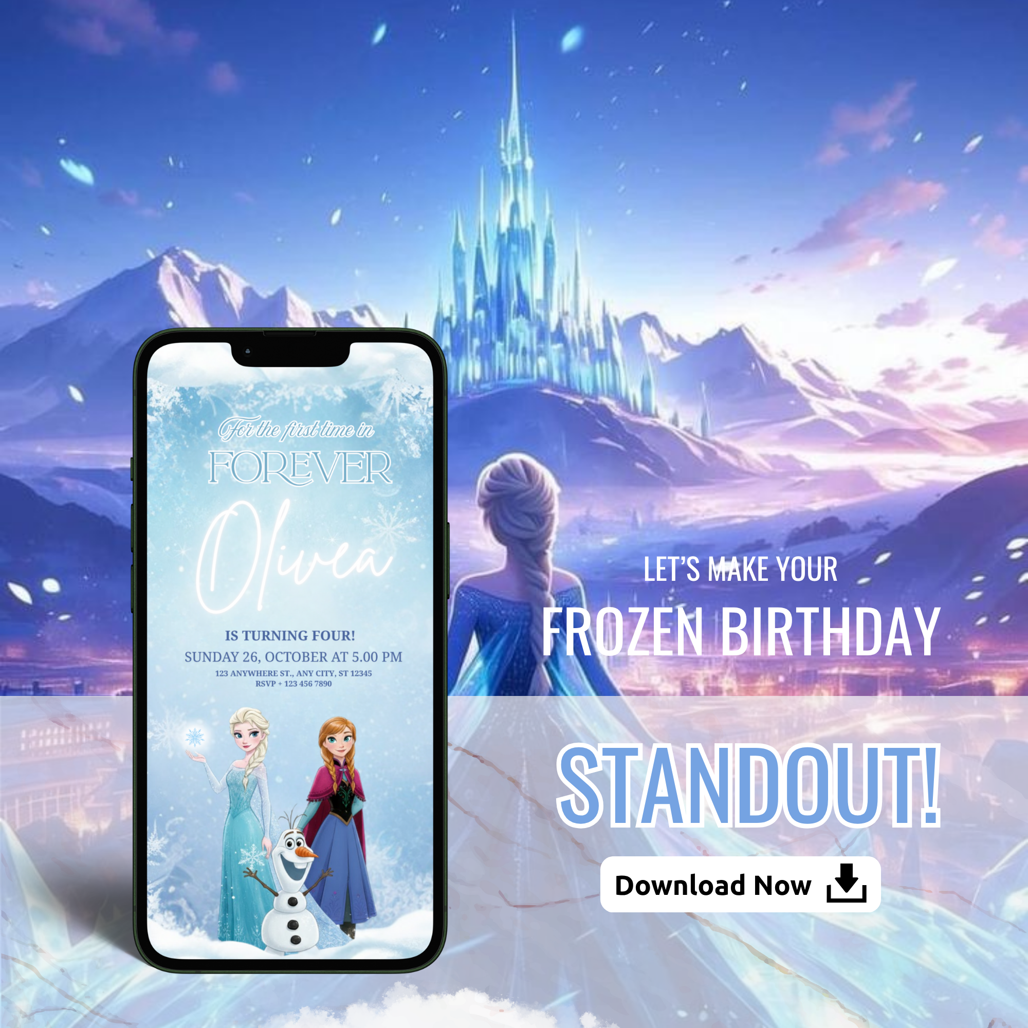 Frozen Birthday Invitation Template