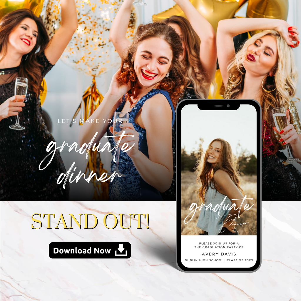 Class of 2026 Graduation Dinner Invitation Template - Earthyprints