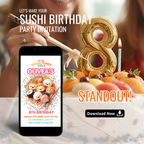 Sushi Birthday Party Invitation Template