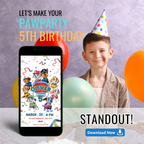 Paw Party Birthday Invitation Template