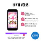 Pink Paw Patrol Digital Invitation for Girls