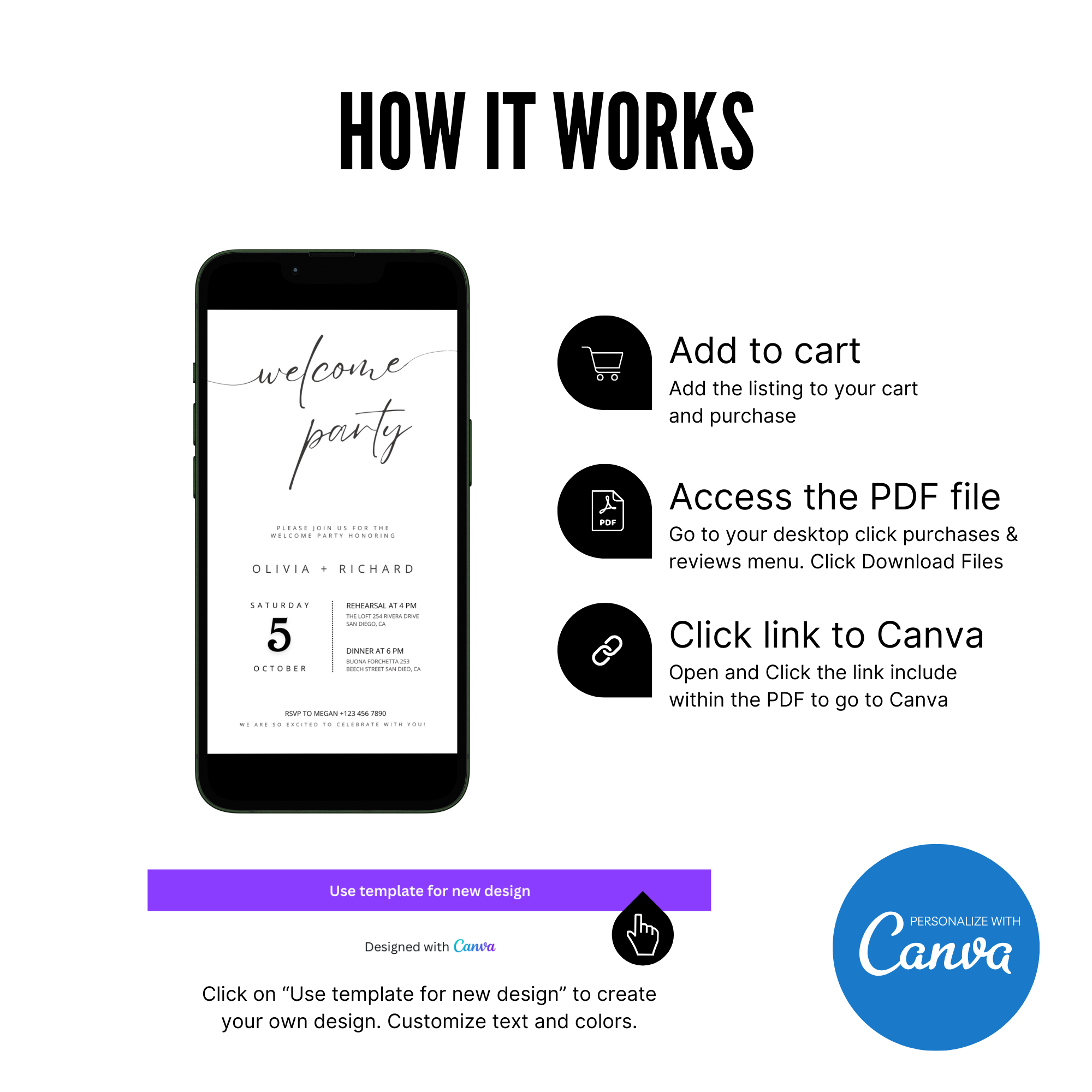 Elegant Welcome Party Invitation Template