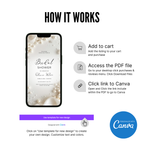 Romantic Pearl Dreams bridal shower invitation design with ivory tones and delicate pearls