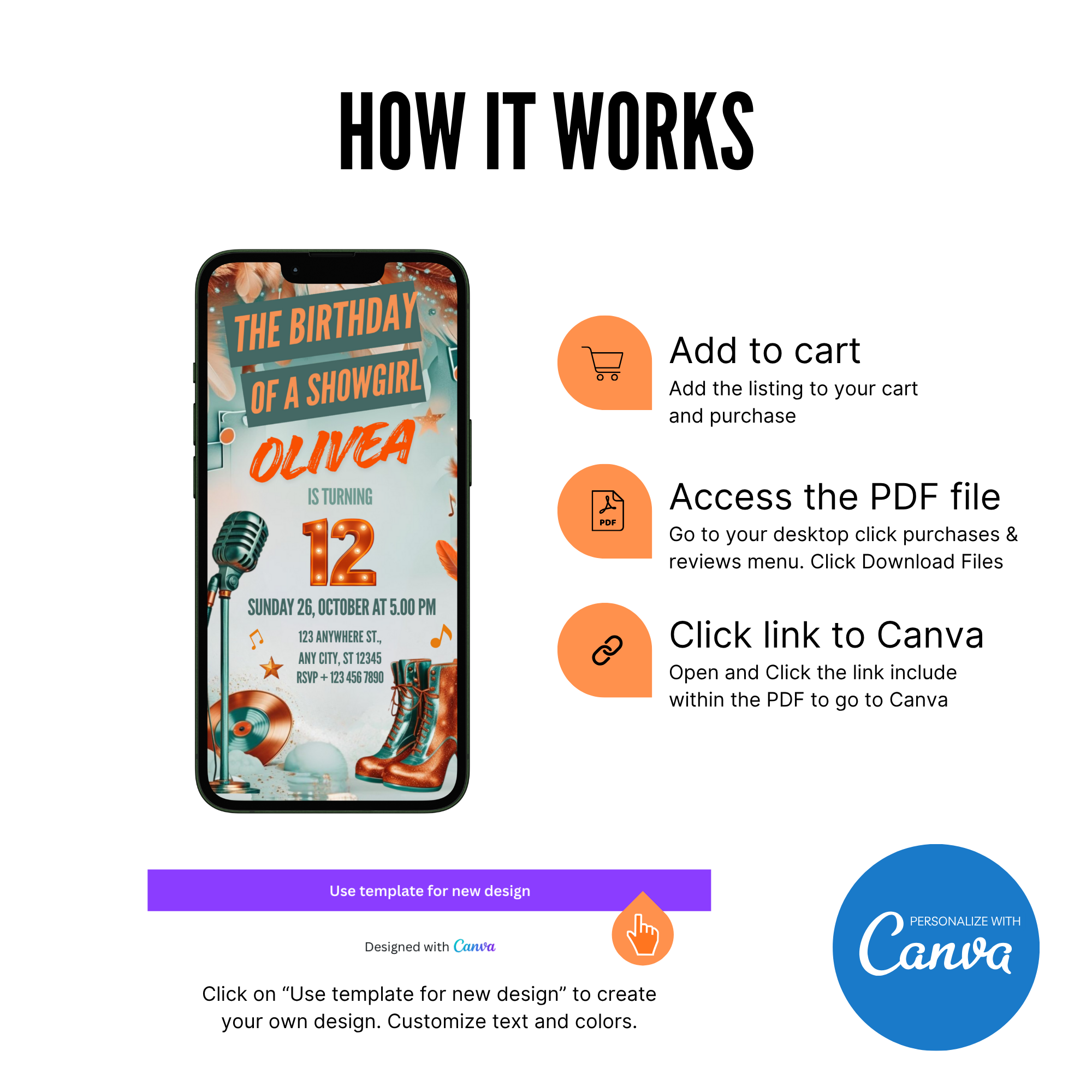 Life of a Birthday Girl Invitation Template