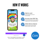 CoComelon birthday invitation template editable for kids party