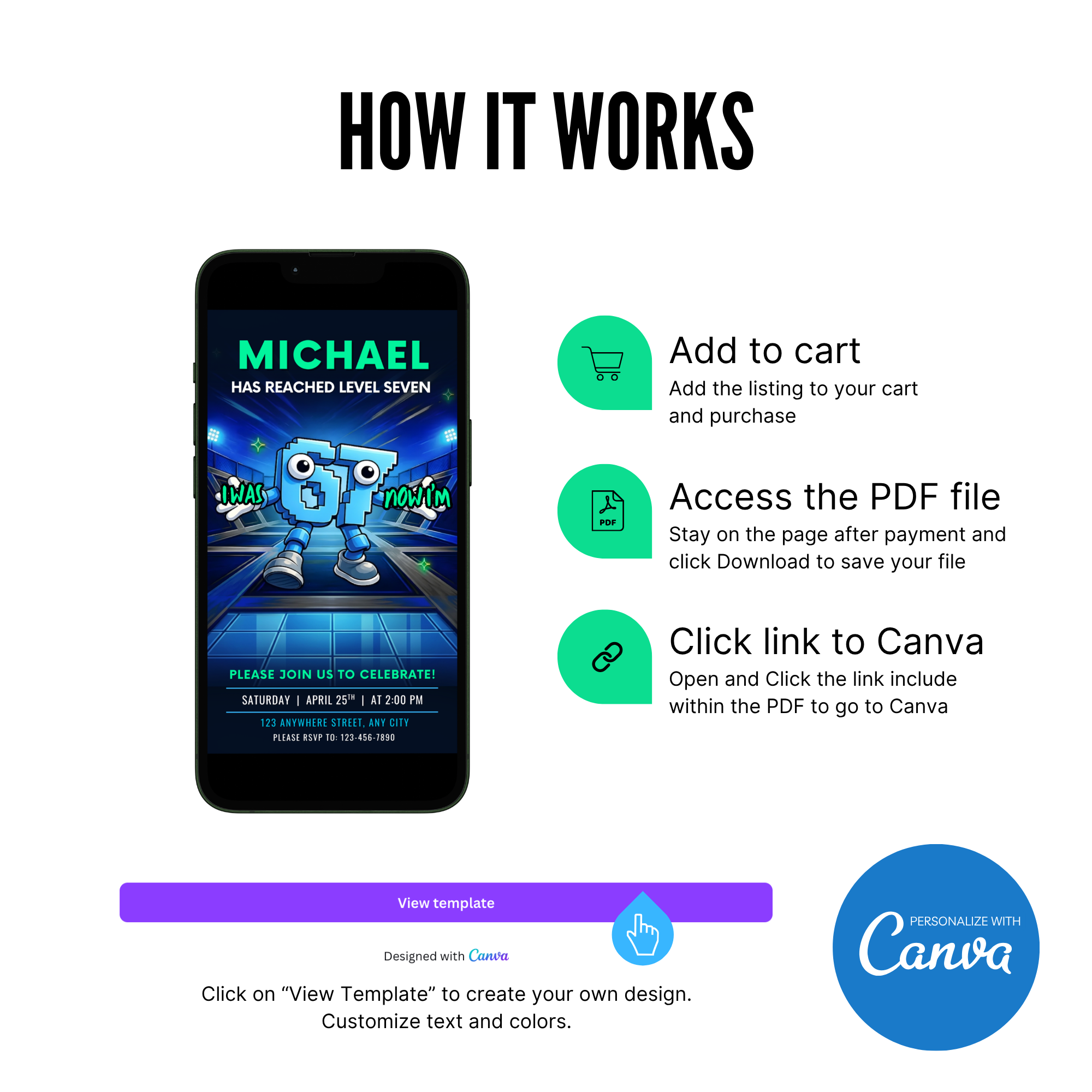 fun birthday invitation age 6 7 trampoline park