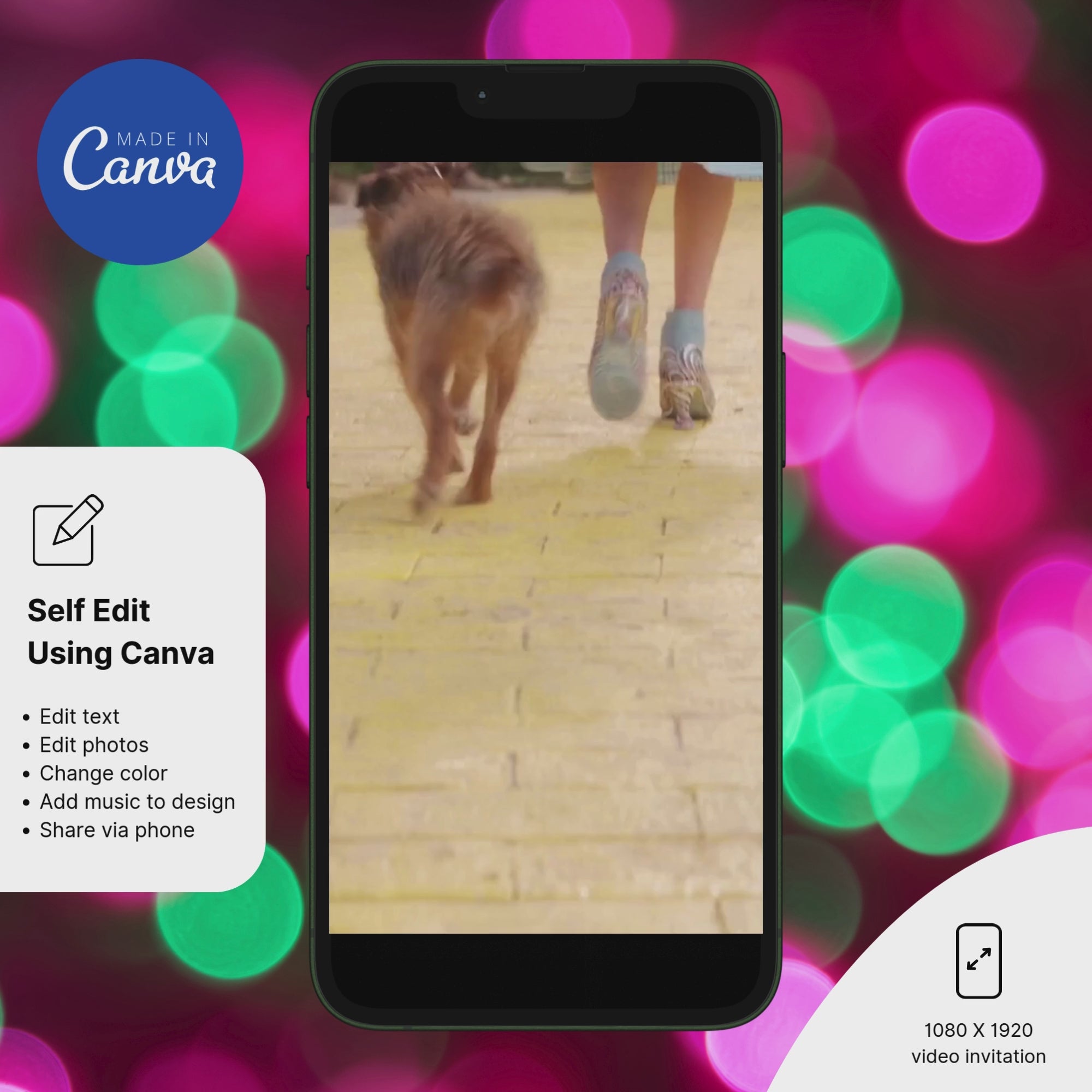 Wicked birthday party invitation template