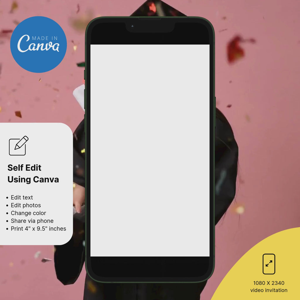 Class of 2026 Graduation Dinner Invitation Template - Earthyprints