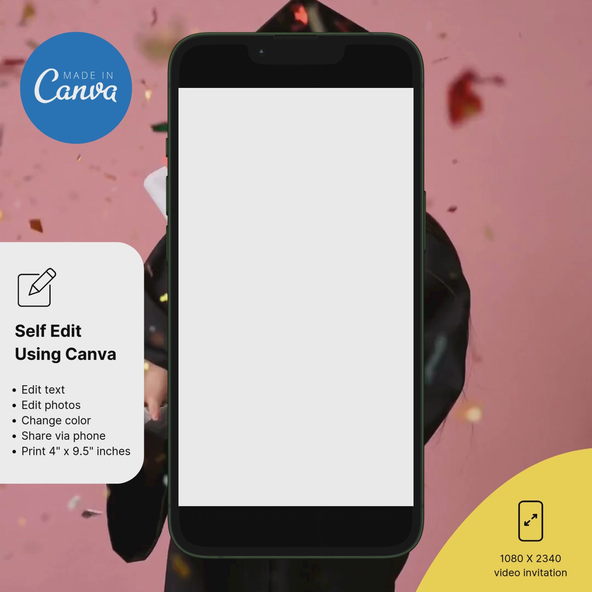 Class of 2026 Graduation Dinner Invitation Template - Earthyprints