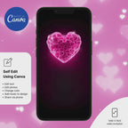 Galentines Day invitation template stylish pink typography for friends celebration