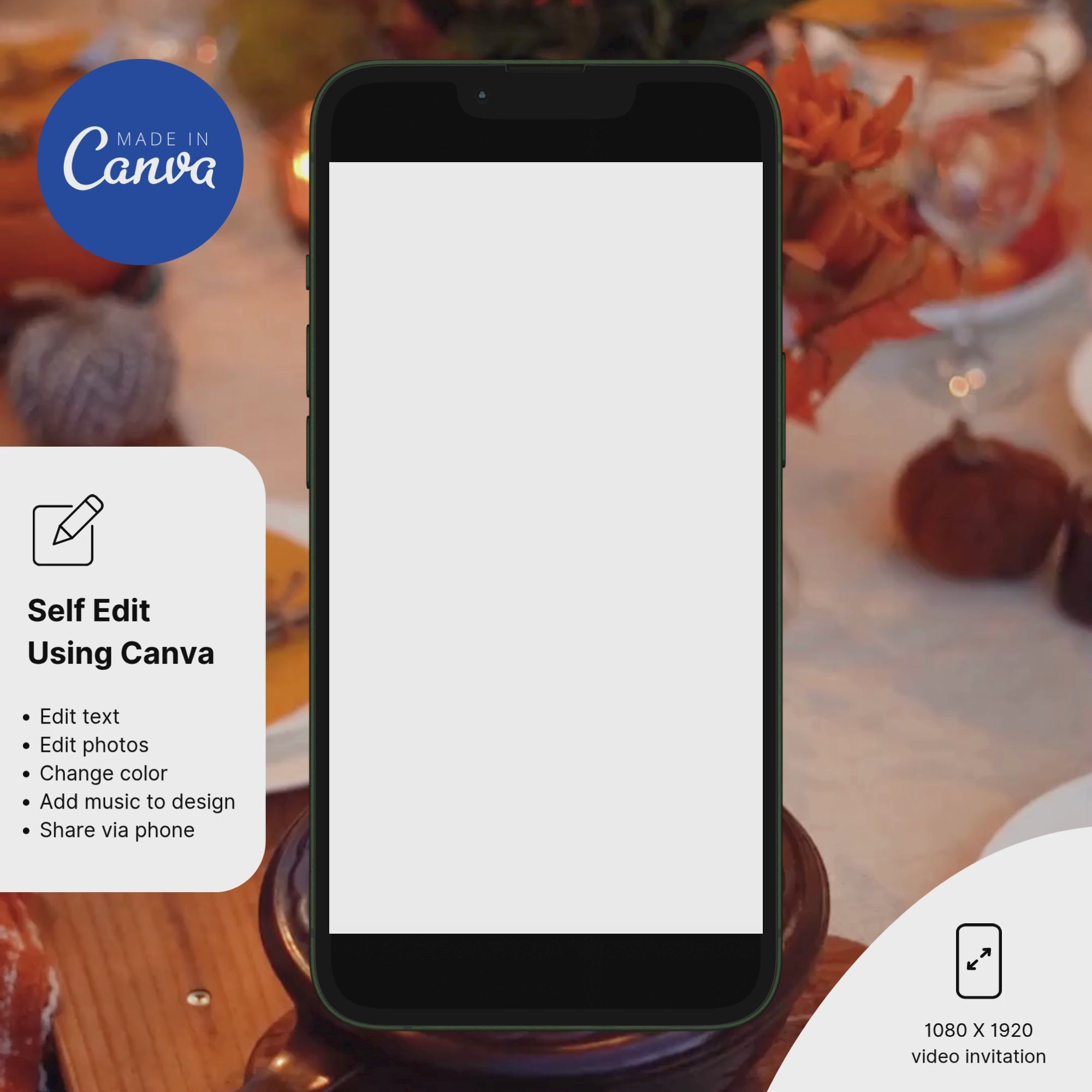 Thanksgiving Dinner Invitation Template