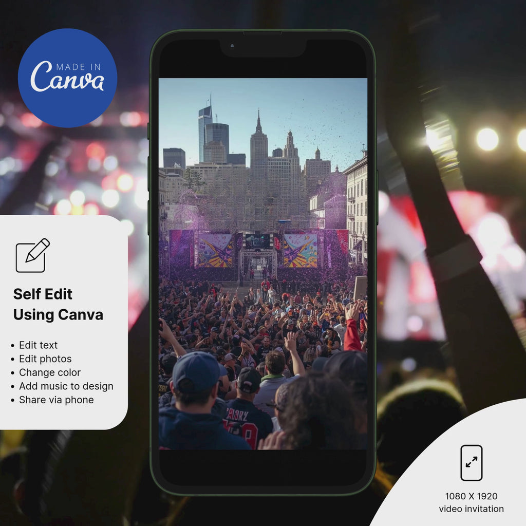 2026 Super Bowl watch party invitation inspired by Bad Bunny music vibe