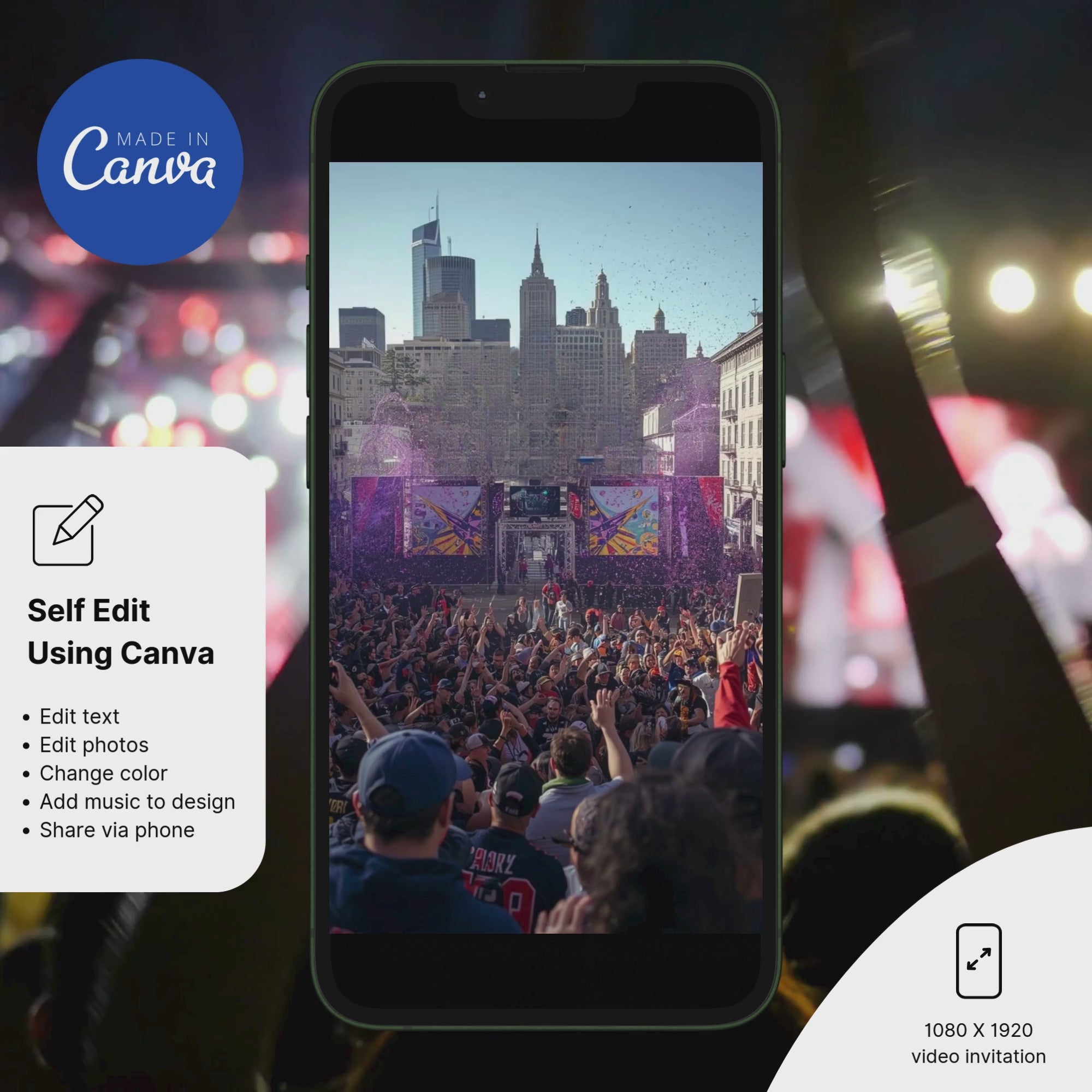 2026 Super Bowl watch party invitation inspired by Bad Bunny music vibe