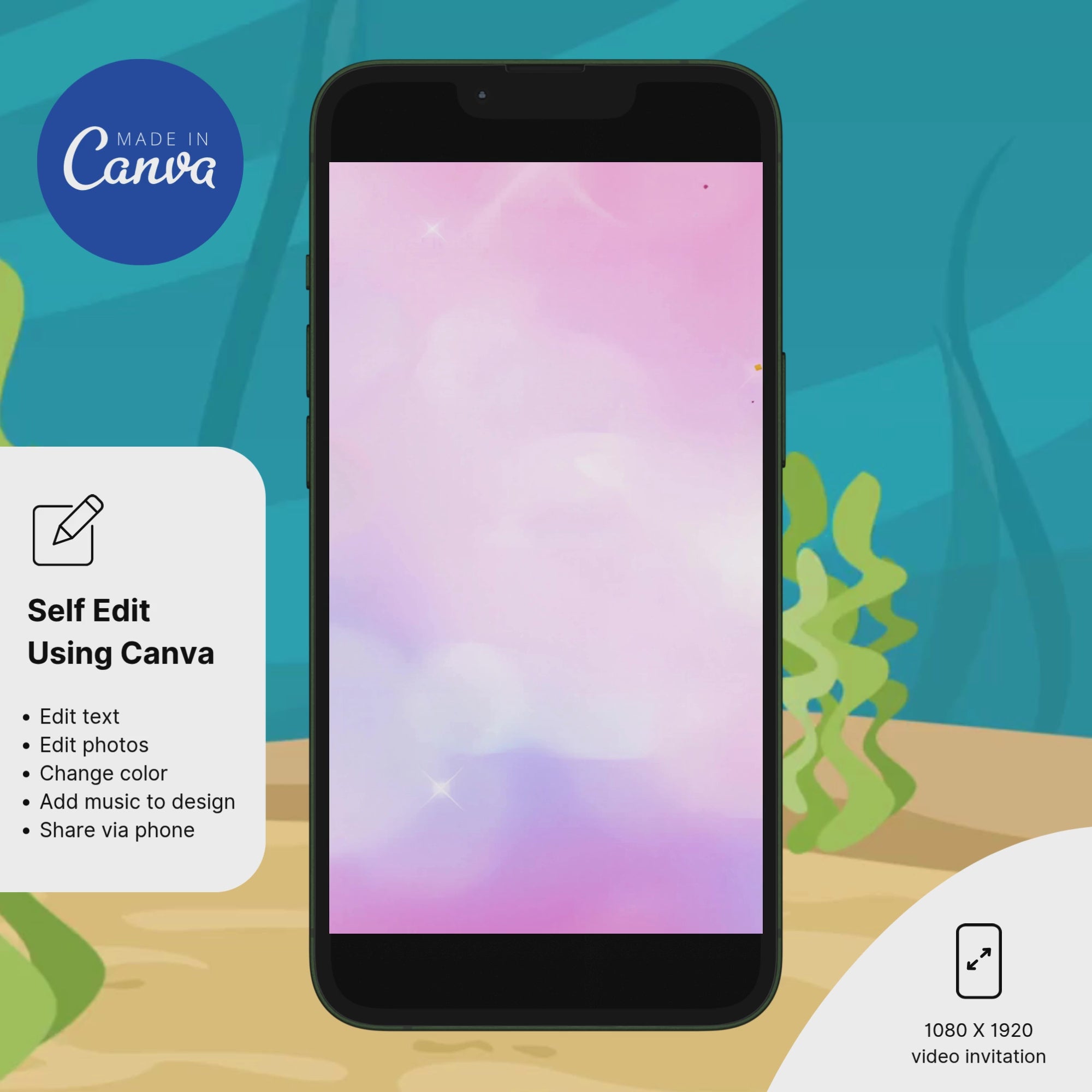 Blue yellow and purple Baby Shark invitation digital download